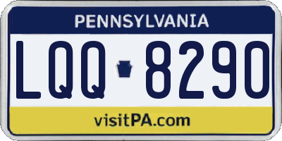 PA license plate LQQ8290