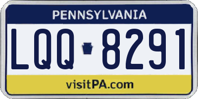 PA license plate LQQ8291