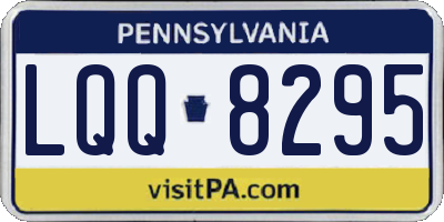PA license plate LQQ8295