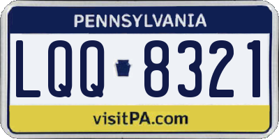 PA license plate LQQ8321
