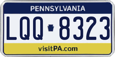 PA license plate LQQ8323