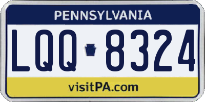 PA license plate LQQ8324