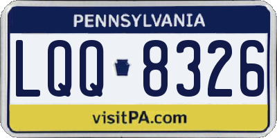 PA license plate LQQ8326