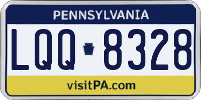 PA license plate LQQ8328