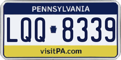 PA license plate LQQ8339