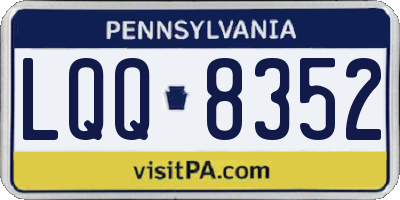PA license plate LQQ8352