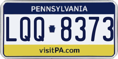 PA license plate LQQ8373