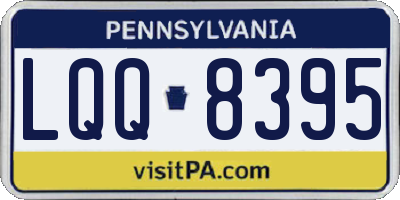 PA license plate LQQ8395