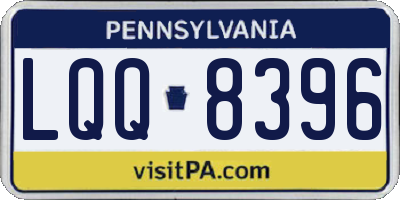 PA license plate LQQ8396