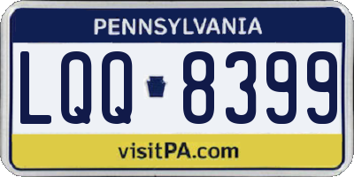 PA license plate LQQ8399