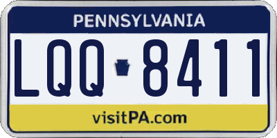 PA license plate LQQ8411