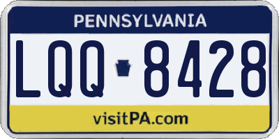 PA license plate LQQ8428