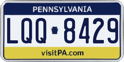 PA license plate LQQ8429