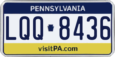PA license plate LQQ8436
