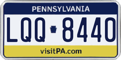 PA license plate LQQ8440