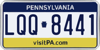 PA license plate LQQ8441