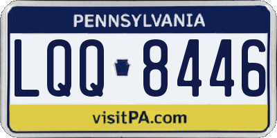 PA license plate LQQ8446