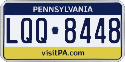 PA license plate LQQ8448