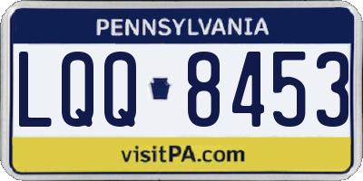 PA license plate LQQ8453