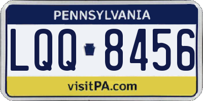 PA license plate LQQ8456