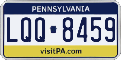PA license plate LQQ8459