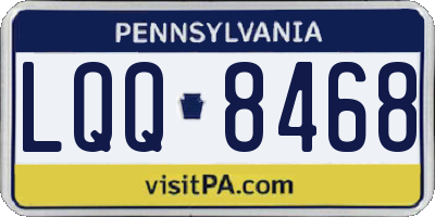 PA license plate LQQ8468