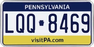 PA license plate LQQ8469