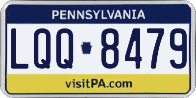 PA license plate LQQ8479