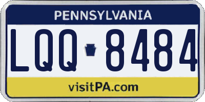PA license plate LQQ8484
