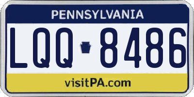 PA license plate LQQ8486