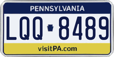 PA license plate LQQ8489