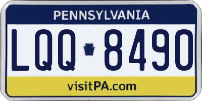 PA license plate LQQ8490