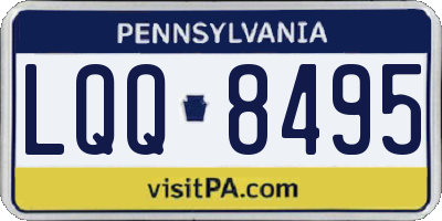 PA license plate LQQ8495