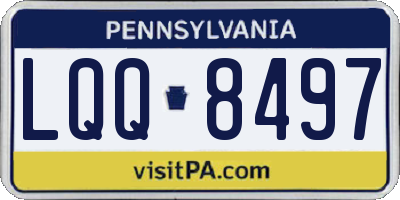 PA license plate LQQ8497
