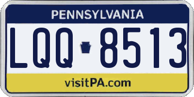 PA license plate LQQ8513