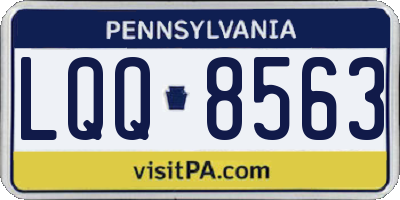 PA license plate LQQ8563