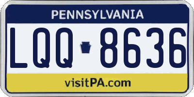PA license plate LQQ8636
