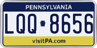 PA license plate LQQ8656
