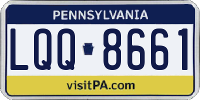PA license plate LQQ8661