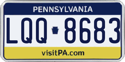 PA license plate LQQ8683