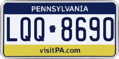 PA license plate LQQ8690