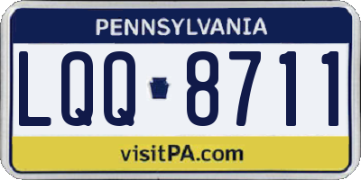PA license plate LQQ8711