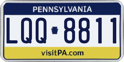 PA license plate LQQ8811