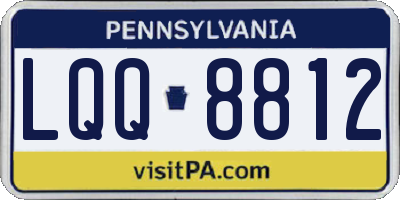 PA license plate LQQ8812