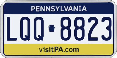 PA license plate LQQ8823
