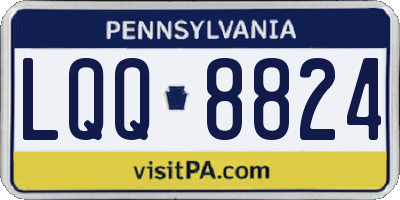 PA license plate LQQ8824