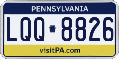 PA license plate LQQ8826