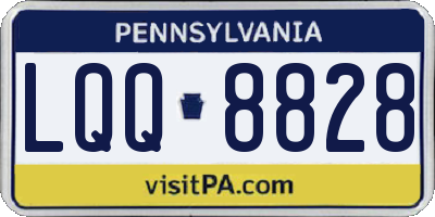 PA license plate LQQ8828