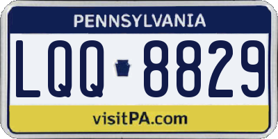 PA license plate LQQ8829