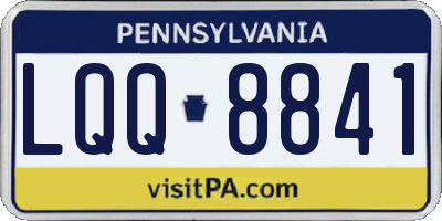 PA license plate LQQ8841